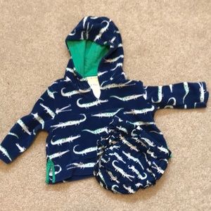 Pottery Barn Kids swim trunks and cover